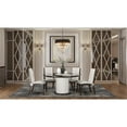 thumbnail image 2 of MICHAEL AMINI Paris Chic 5-Piece Engineered Wood Dining Set in Espresso, 2 of 13