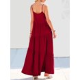 thumbnail image 6 of Women's Full Size Ruched Tiered Spaghetti Strap Dress Polyester % with Moderate Stretch and Elegant Silhouette, 6 of 21