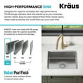 thumbnail image 5 of KRAUS Dex 21” Undermount 16 Gauge Stainless Steel Single Bowl Kitchen Sink, 5 of 7