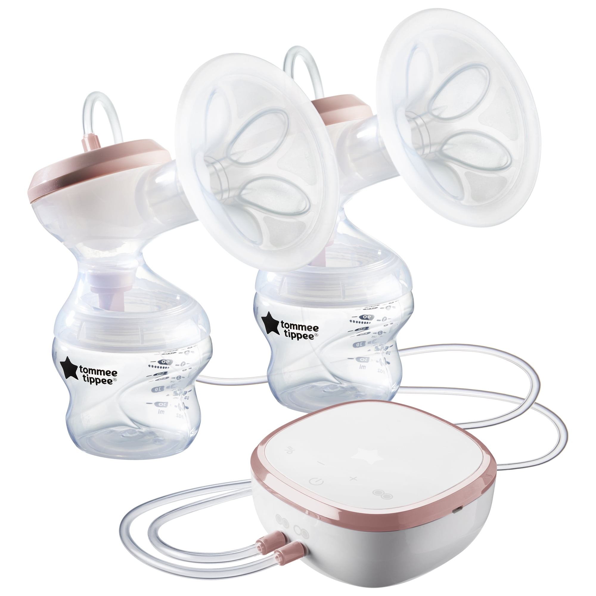 Tommee Tippee Made for Me Double Electric Breast Pump, USB Rechargeable - Baby Bottles Included