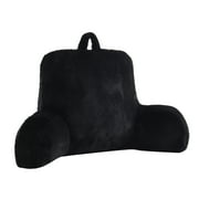 Mainstays Faux Fur Plush Backrest Pillow, Black