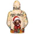 thumbnail image 2 of Merry Christmas Santa German Shorthaired Pointer Scarf Twinkling Lights Xmas Holiday All Over Print 3D Hoodie Unisex Merch Hoodies GSP Lover Dog Gift - 00022, 2 of 6