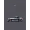 thumbnail image 2 of Rogan, Mark 25x32 Black Ornate Wood Framed with Double Matting Museum Art Print Titled - Jaguar F-Type Grey, 2 of 4