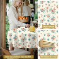 thumbnail image 5 of Pioneer Flower Floral Print Pattern Round Tablecloth 60 X 60 Inch, Wrinkle Resistant Wipeable Table Cloth for Kitchen Dining Picnic Patio Party, 5 of 6
