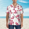 thumbnail image 4 of Cherry Blossom In Full Bloom Hawaiian Shirts For Men, Summer Short-Sleeve Relaxed-Fit Button-Down Shirts Small, 4 of 9