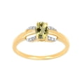 thumbnail image 2 of Natural Citrine Gemstone November Birthstone 925 Sterling Silver Gold Plated Ring, 2 of 2
