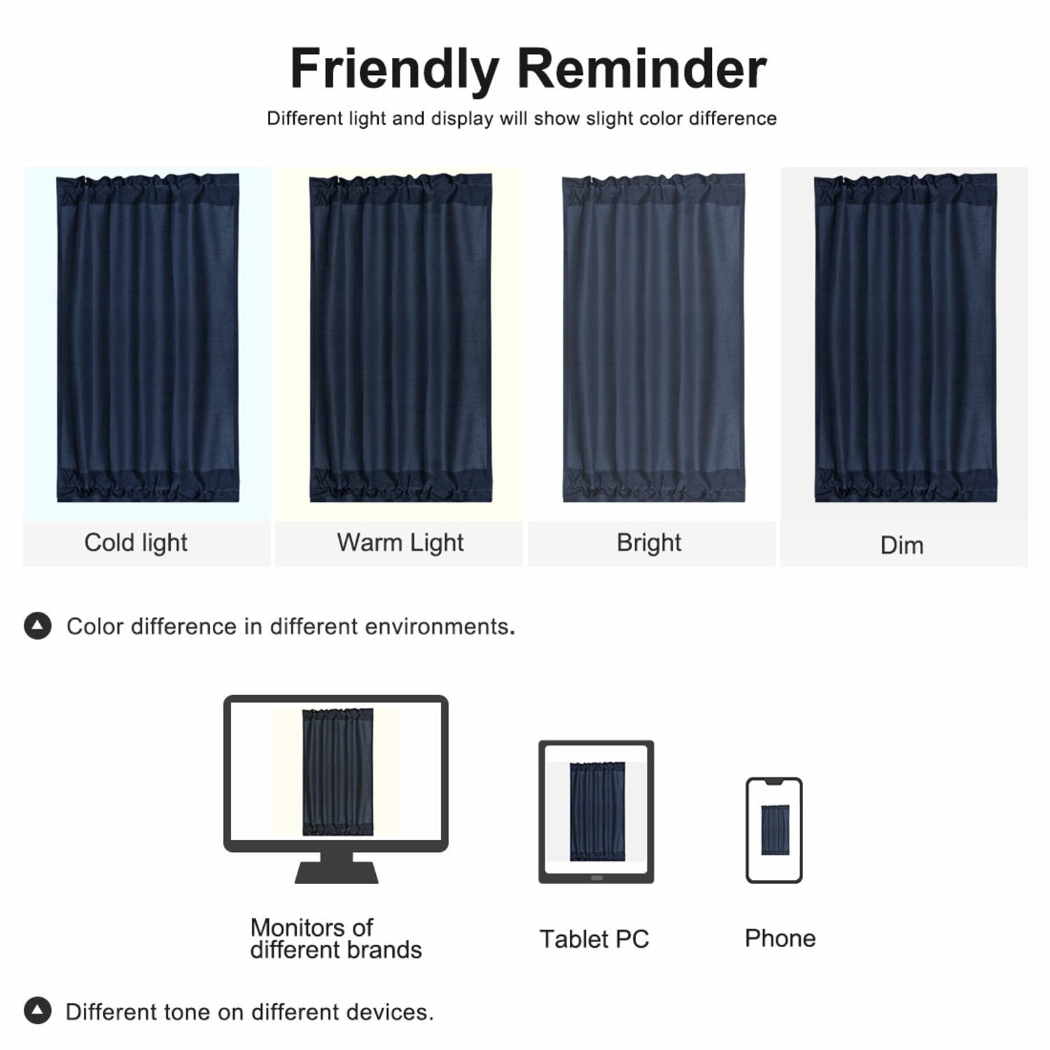 Unique Bargains French Door Window Blackout Curtain Panel Navy Blue 25" x 40"
