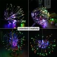 thumbnail image 5 of 2Pack 120 LEDs String Firework Lights Hanging Starburst Fairy Lights Waterproof with 8 Modes Remote Control Battery Powered For Wedding Christmas Party Decor, Multicolor, 5 of 8