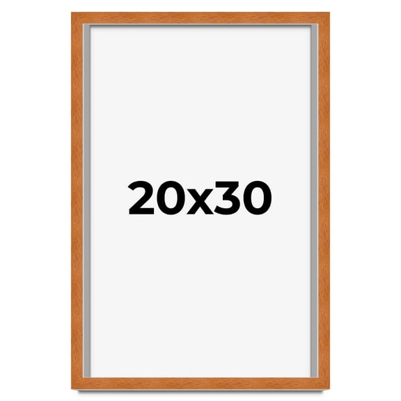 20x30 Shadow Box Frame Brown | 0.875 Inches Deep Real Wood Contemporary Shadowbox Display Frame |