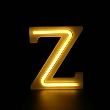 

Uysin LED USB Letter Lights Light Up White Plastic Letters Standing Hanging A-Z &