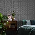 thumbnail image 2 of Ribbon Geo Grey and Silver Wallpaper, 2 of 3