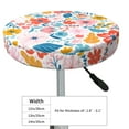 thumbnail image 4 of Gukieu Floral Ditsy Print Round Chair Cover, Dust-proof and Non-slip Bar Chair Protective Cover, Suitable for Bars, Restaurants, Offices-14 inch, 4 of 7