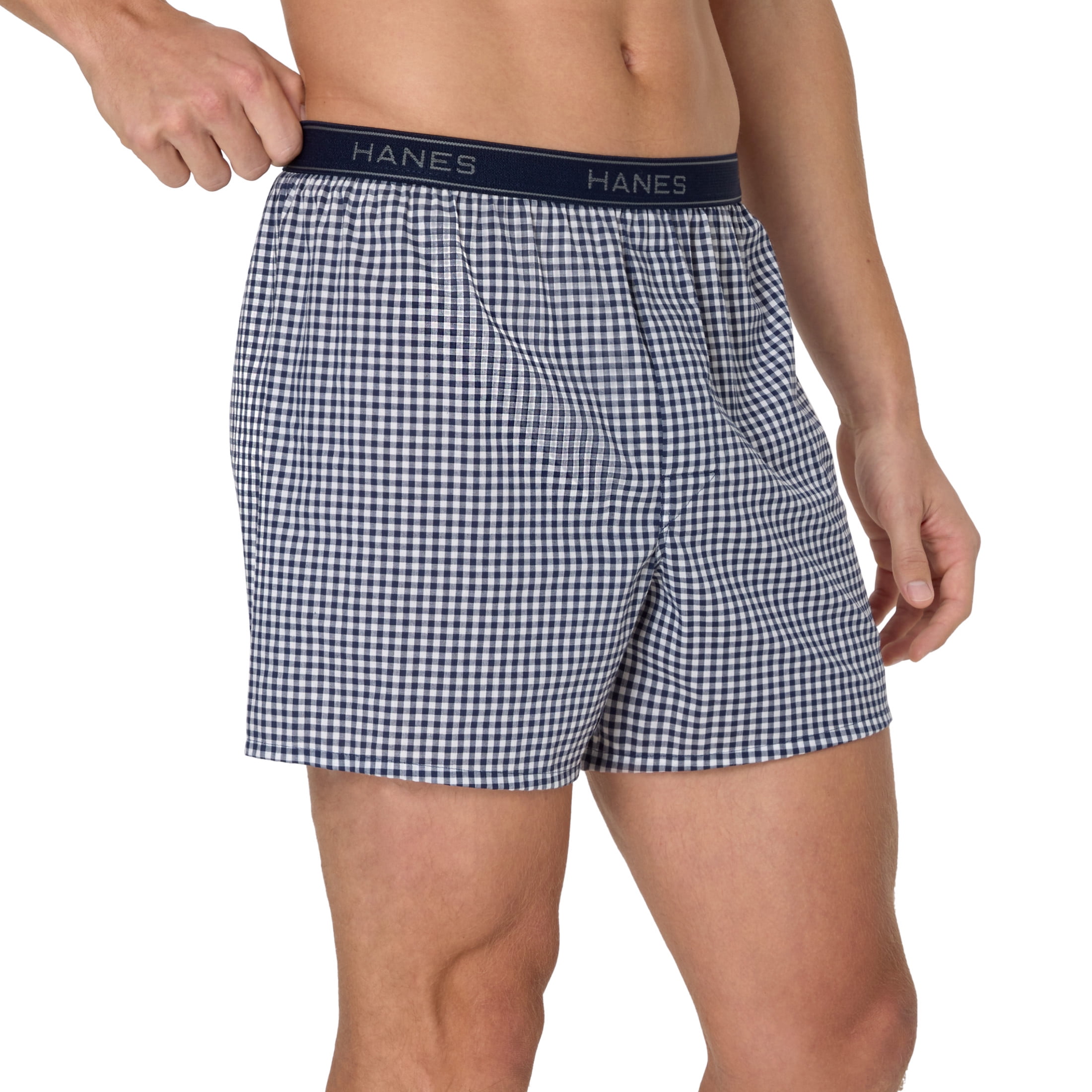 Hanes Men's Underwear Boxers Pack, 6-Pack, Cotton Stretch, Assorted Plaids & Prints