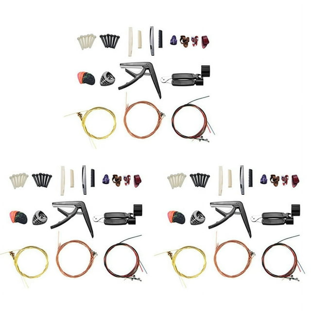 Kit de Accesorios para Guitarra de 102 Piezas Incluyendo PúAs de Guitarra, Enrollador de 3 En 1 Cuerda