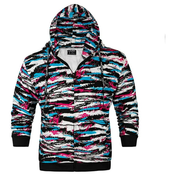 Combat Iron Apparel™ Men's Zip-Up Hoodie Xl / Spring Break Tiger Stripe Camo