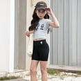 thumbnail image 5 of LYMAYTER 3-14Y Girls Compression Bike Shorts for Kids Yoga Running Soccer Workout Athletic Wear‌, 5 of 8