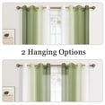 thumbnail image 3 of XWZO Green Sheer Curtains Set of 2, Gradient Semi Sheer for Living Room Bedroom Cafe Windows, 52 x 63 Inch Length, Olive Green, 3 of 8
