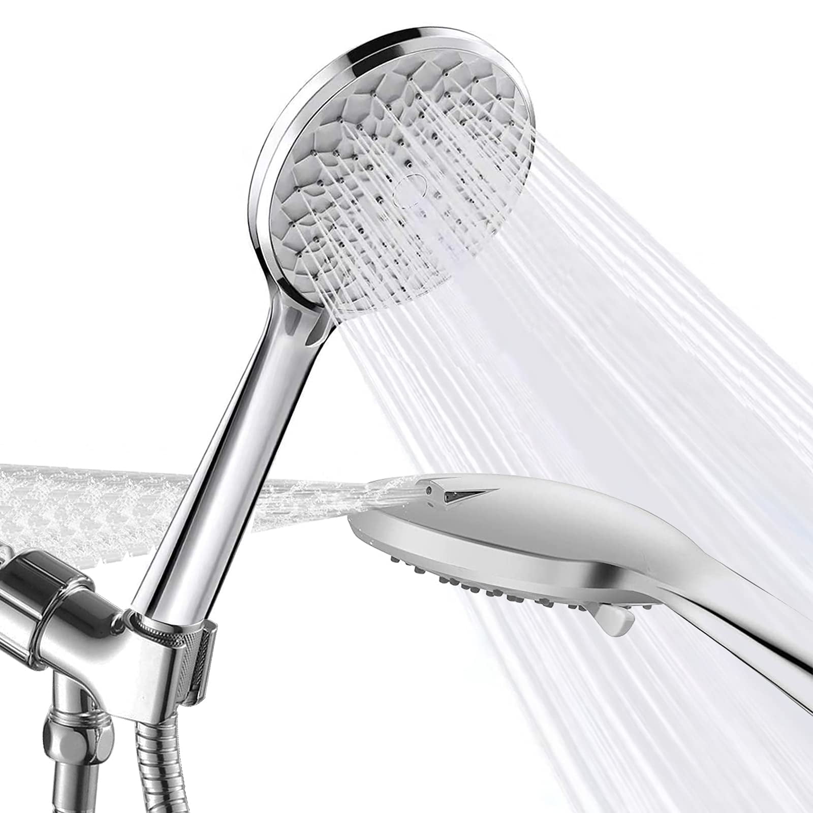 Aoche 5 Function Luxury Handheld Shower Head with Hose and Bracket Holder, 