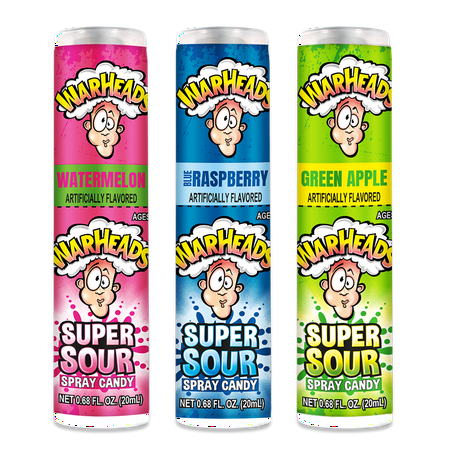 Warheads Super Sour Spray Candy, 0.68 fl. oz.