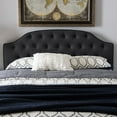 thumbnail image 2 of Baxton Studio Windsor Modern and Contemporary Dark Grey Fabric Upholstered Scalloped Buttoned Queen Size Headboard, 2 of 5