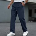 thumbnail image 2 of Resicozy Mens Baggy Sweatpants Loose Fit Cotton Casual Comfy Stretch Wide Leg Sweat Pants with Pockets Navy 3XL, 2 of 5