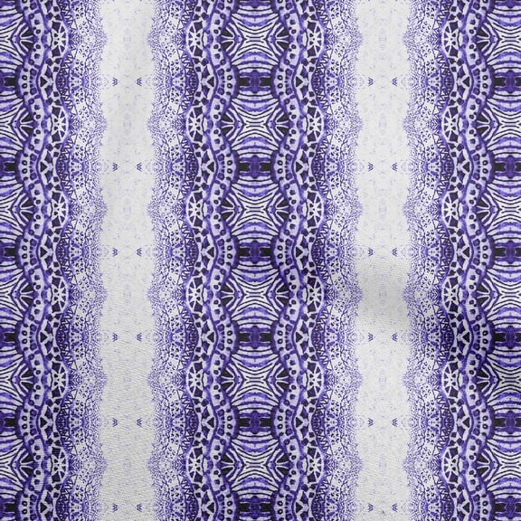 oneOonePolyesterSpandexDarkBlueFabricAbstractDressMaterialFabricPrintFabricByTheYard56InchWide