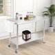 thumbnail image 4 of Yeshouse Mesa de acero inoxidable para preparación y trabajo con protector contra salpicaduras, mesa de cocina resistente con estante inferior ajustable y patas para restaurantes, hogares y hoteles, 4 of 7