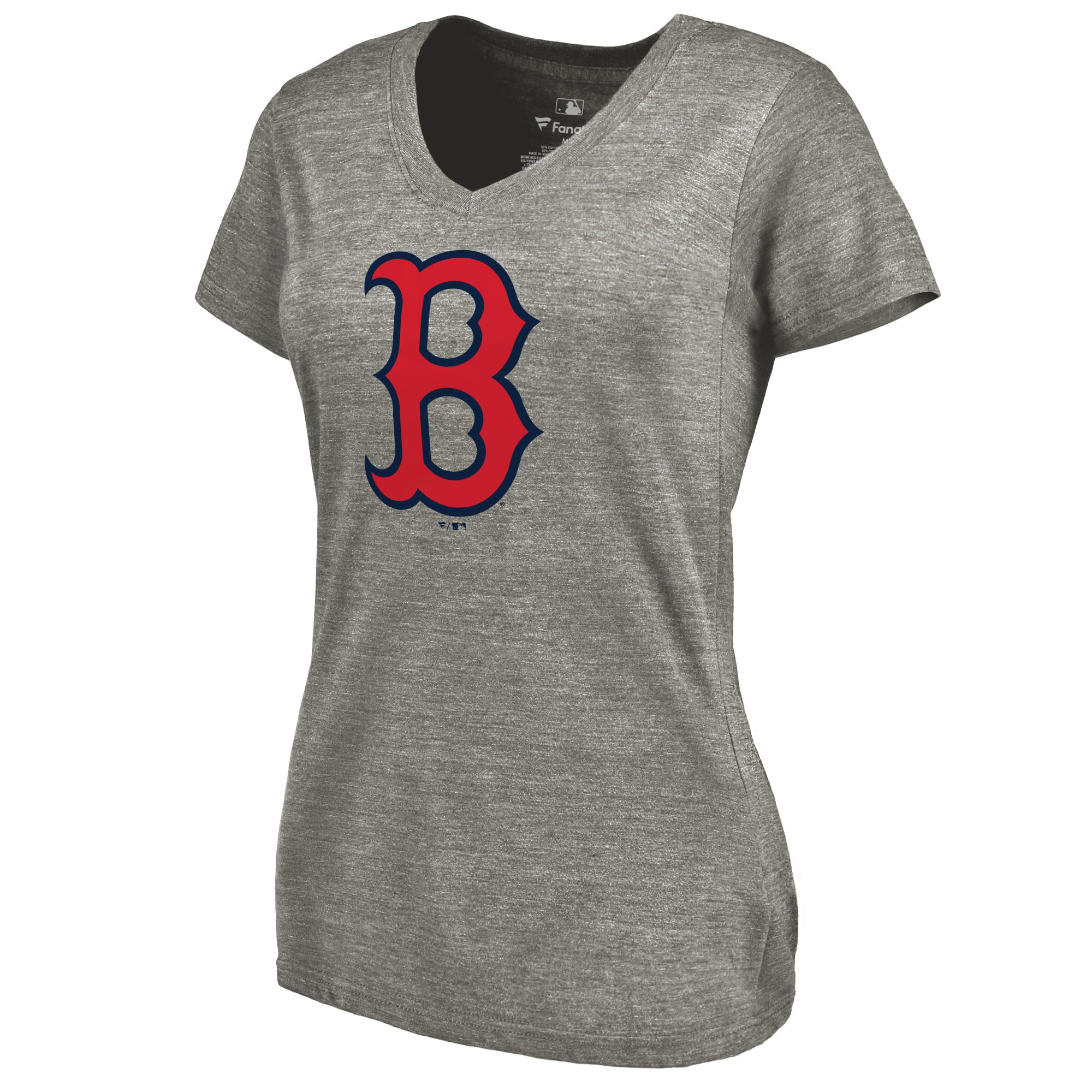Boston Red Sox Women's Primary Logo Tri-Blend V-Neck T-Shirt - Ash ...