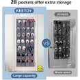 thumbnail image 6 of Scidweet Over The Door Shoe Organizer, 28 Large Fabric Pockets Hanging Shoe Rack Closet Organizer for Home and Dorm (Gray), 6 of 6