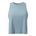 thumbnail image 5 of Aihuaihua Women's Pleated Cropped Sports Tank Tops Sleeveless Running Workout Tops Active Yoga Tops Shirts 2026 Fasion Light Blue XL, 5 of 8