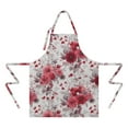 thumbnail image 2 of Pioneer Flower Floral Print Pattern Apron-Garden Aprons for Women with Pockets-Cotton Linen Waterproof Kitchen Cooking Gardening Aprons Adjustable for Kitchen,Cooking,BBQ and Salon 33x27 Inch, 2 of 7