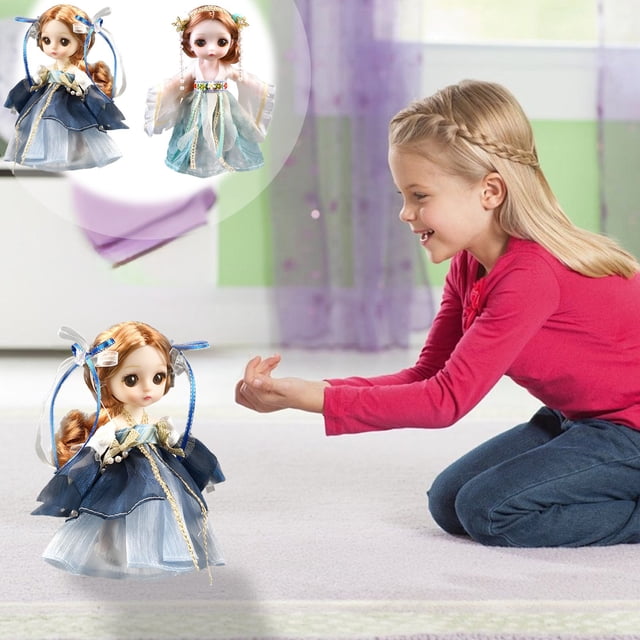 XWSHYW Juguetes para Niños 7 Pulgadas Hanfu Vestido de Corte Antiguo Muñeca Vestido de Novia Niña Juguete para Niños Vestir Muñeca Niña Niño Festival Regalo de Cumpleaños Adorno Familiar