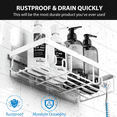 thumbnail image 6 of Dasaka 5 Pack Shower Caddy,12.6 in No Drilling Stainless Steel Adhesive White Shower Shelf, 6 of 6