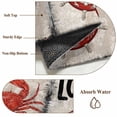 thumbnail image 6 of Vintage Coastal Area Rugs 8'x10', Washable Small Throw Rugs for Living Room Patio, Nautical Crab Lobster Anchor Retro Art Indoor Outdoor Rug Non-Slip Low Pile Carpet Runner Reversible Floor Mats, 6 of 8