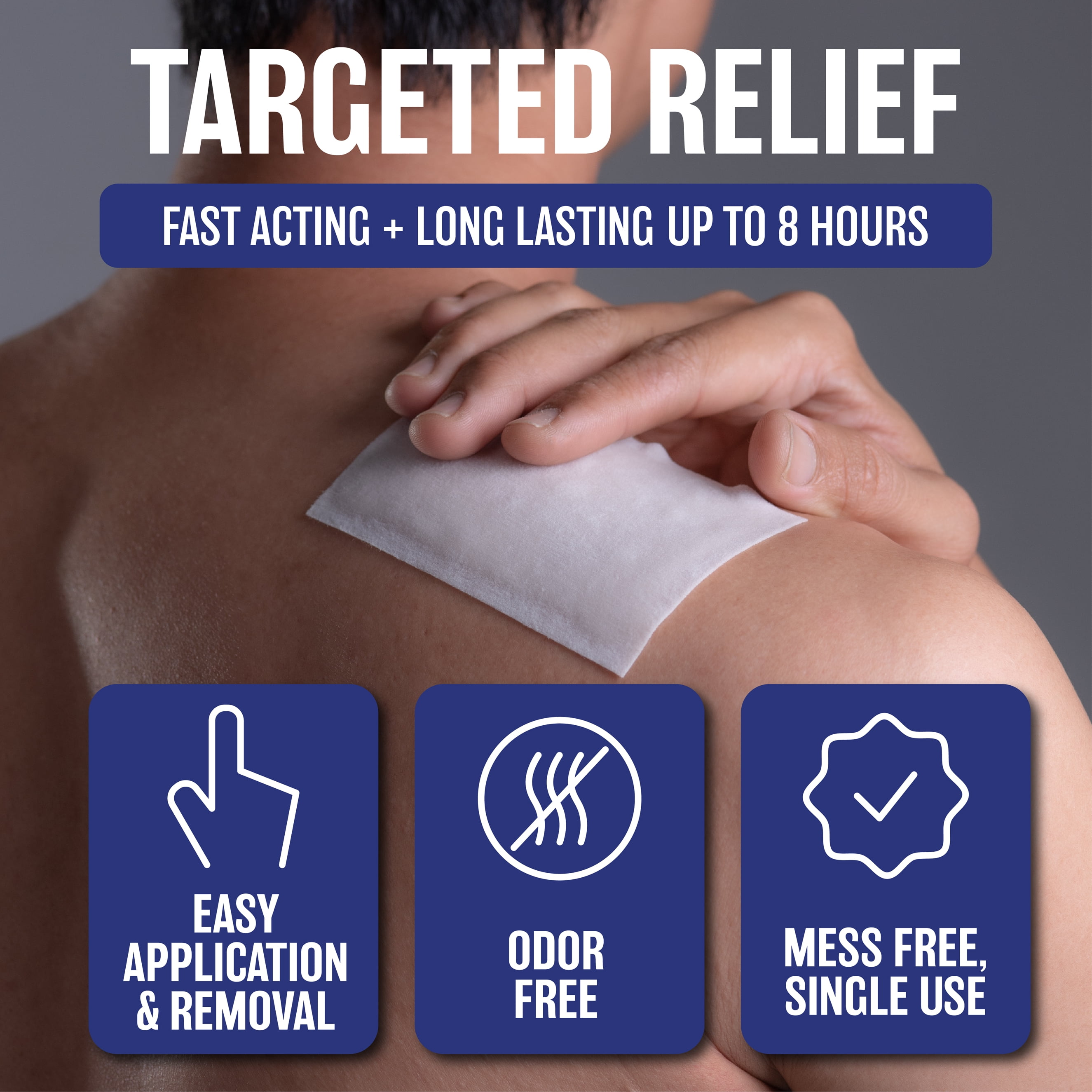WELMATE Pain Management, Lidocaine 4% Pain Relief Patches, Maximum Strength, 30 Count