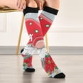 thumbnail image 5 of FREEAMG Cute Cartoon Gnome with Christmas Wreath Compression Socks for Women and Men, 1 Pair, 5 of 7
