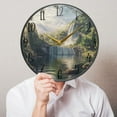 thumbnail image 5 of Acrylic Circular Clock 9.5x9.5 Inch Circular Clock Decorative Clock Creative Clock Dual-Purpose Clock Wall Clock Clock Decorate Your Space Mountain Scenery, 5 of 9