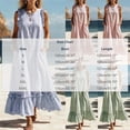 thumbnail image 4 of VBVC Women's Striped Ruffle Trim Sleeveless Maxi Dress , Summer Casual Beach Loose Dress For Women , Ladies' Vacation Long Dress with Pockets,Pink,S-3XL, 4 of 6