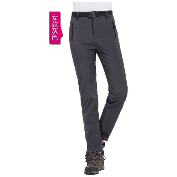 Pantalones de lana para mujer, pantalones de lana de caparazón blando de corte ajustado, pantalones de asalto a prueba de viento e impermeables, pantalones de esquí, pantalones de senderismo al aire