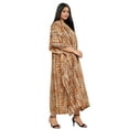 thumbnail image 3 of Gypsie Blu Light Brown Tribal Plus Size Polyester Long Kaftan Dresses for Women, 3 of 7