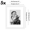 thumbnail image 6 of Americanflat 5 Pack of 8x10 Frames with 5x7 Mat - Plexiglass Cover - White, 6 of 8