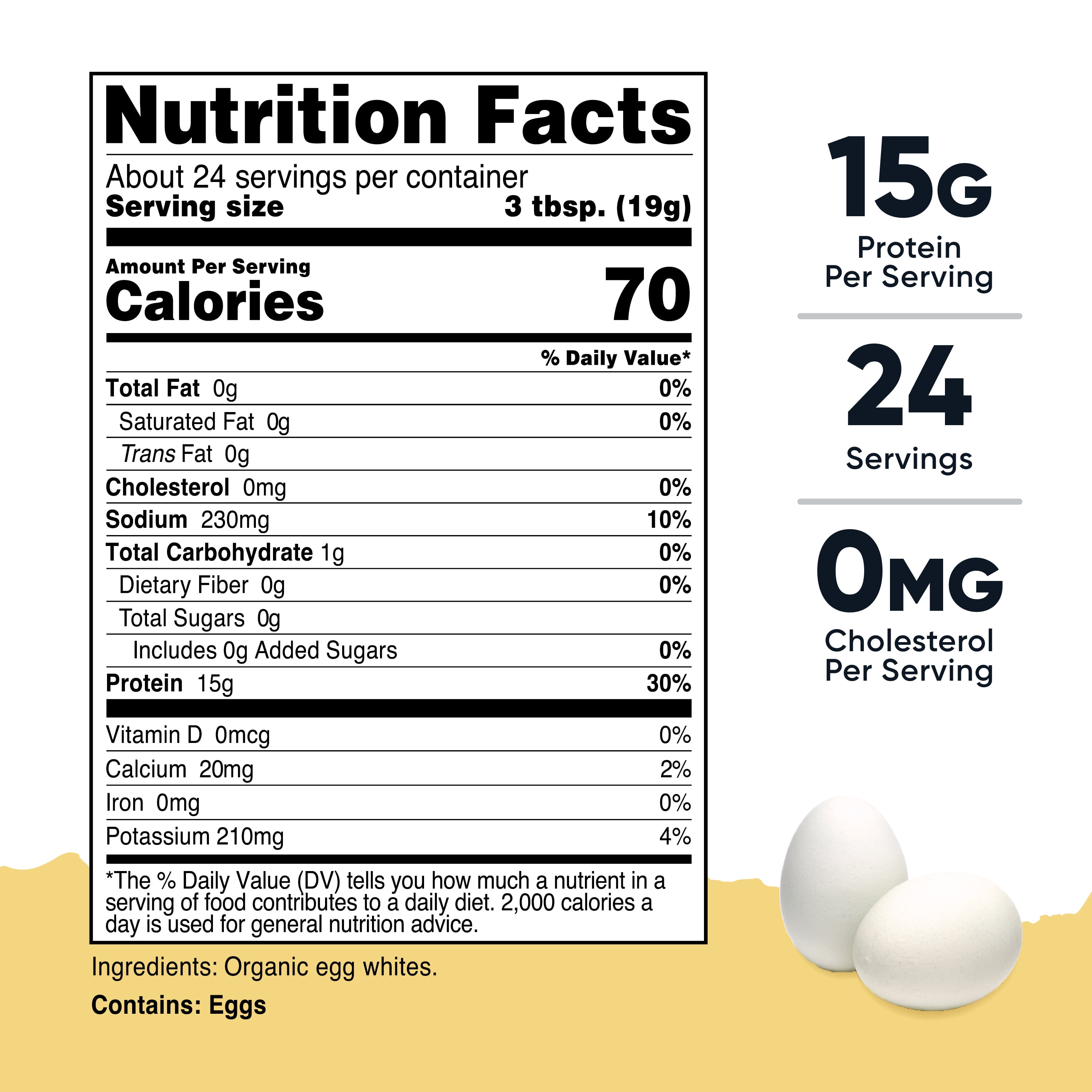 Nutricost Pantry Organic Egg White Protein Powder (1LB)  - GMO-Free, Gluten-Free