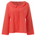 thumbnail image 4 of Kwasome Blouses For Women Dressy Casual Summer Solid Color Short Sleeve Lapel Pullover Shirt Casual Shirt Trend Tops S Pink, 4 of 5