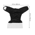 thumbnail image 3 of OULII 1Pcs Couche Adulte Lavable Noir PUL Ajustable Attache-Pression Femmes, 3 of 6