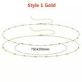thumbnail image 3 of QQTDFG 1Pc Waist Chain Copper Belly Button Chain Summer Beach Bikini Body Chain Jewelry-Gold-Style 2, 3 of 9