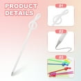 thumbnail image 3 of 12pcs Rollerball Pens 1.0mm, Musical Note Ball Point Pens Black Liquid Gel Ink Music Novelty Smooth Writing for Home Office Gifts, White, 3 of 5