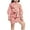 Pink, variant on Wancir Girl's 2 Piece Outfits Button Front Long Sleeve Tweed Jacket and Skirt Set