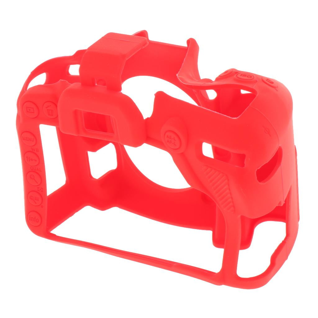 Miulika Étui en Silicone Souple Sac de Protection en Caoutchouc pour Appareil Photo Rouge