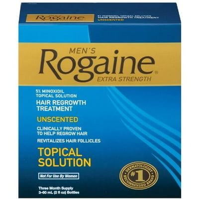 Mens Rogaine Extra Strength Hair Regrowth Treatment Unscented 3 Month