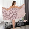 thumbnail image 7 of Coolnut Pink Leopard Bath Towels Set,2 Piece Pure Cotton Ultra Soft High Absorbent Quick Dry Towel Set,1 Bath Towels, 1 Wash Cloths Wash cloth, 7 of 7